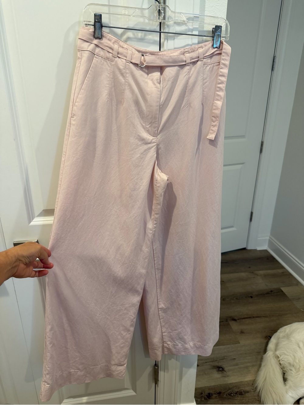 LOFT Wide Leg Pants in Light Pink